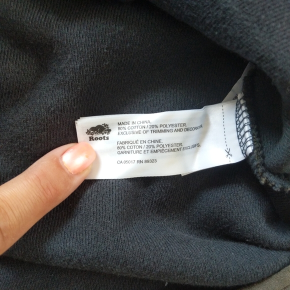 Roots Cropped Half Button Green Sweatshirt - Picture 9 of 9